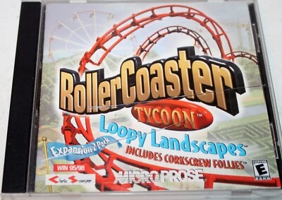 RollerCoaster Tycoon Expansion 2 Pack (PC, 1999, Hasbro) Loopy Landscapes - Image 1 of 2