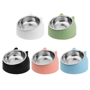 Feeder Feeding Bowl Water Food Dish Pet Dog Cat Protect The Cervical Spine