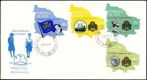 1978 Norfolk Island 50th Anniversary Of Girl Guides Set Of 4 Unaddressed FDC VGC - Picture 1 of 1