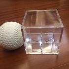 1X 8CM Acrylic Baseball Display Case Tennis Cube Box Holder UV Protection