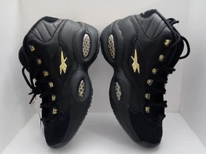 Reebok Question Mid 2022 Retro Basketball Black Shoes Iverson Size 7 - Picture 1 of 13