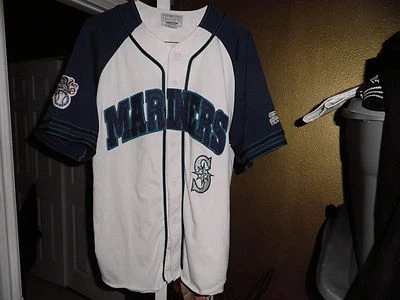 Vintage Seattle Mariners Baseball Script Starter Jersey XL Rare MLB - Image 1 of 2