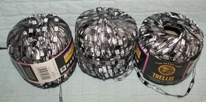 Cinta de enrejado marca 3 leones vida nocturna hilo blanco y negro NUEVO envío rápido - Imagen 1 de 3