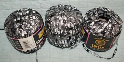 Cinta de enrejado marca 3 leones vida nocturna hilo blanco y negro NUEVO envío rápido Foto 1 de 3