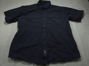 5.11 Tactical Mens Shirt Blue Large High Performance Utility Work Canvas 