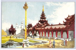 GB WEMBLEY 1924 ART Postcard *BURMA PAVILION* British Empire Exhibition WP293 - Picture 1 of 12