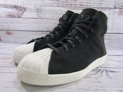 Adidas Y-3 Pro Men's Black Off White Suede High Top Sneakers Size 5.5 IH2551 - Image 1 of 4