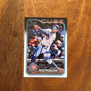 Miles Mastrobuoni Autographed 2024 Topps Signed Card #489 - Chicago Cubs - Picture 1 of 2
