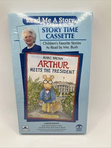 NIP 1992 Arthur Meets The President Read By Barbara Bush On Audio Cassette New - Afbeelding 1 van 2