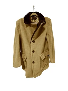 Pendleton Heavyweight Fur Collar Overcoat Sz 42 Men - Picture 1 of 16