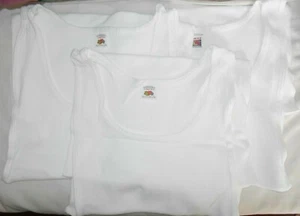 Herren Vintage 3 FOTL weiß gerippt Tank Gr. XL 44-46 Arbeit Spielen Schlaf Rarität - Bild 1 von 3