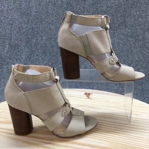 Sandalias Sole Society para mujer 6 M Sadey informales espalda cremallera tacones tobillo tiras gris - Imagen 1 de 18