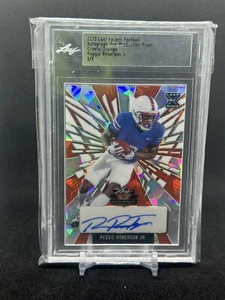 REGGIE ROBERSON JR. 2022 Leaf Valiant Football Pre-Production Proof AUTO # 1/1 - Picture 1 of 2