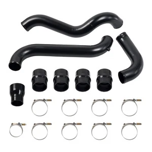 Black Intercooler Pipe &Boot Kit For 2011-2016 GMC CHEVY 6.6 6.6L LML Duramax - Picture 1 of 11