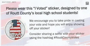 I Voted Sticker Routt County Steamboat Springs Colorado Patriotic - Imagen 1 de 4