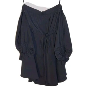 Shona Joy Size 10 Core Off The Shoulder Mini Dress steel blue grey - Picture 1 of 9