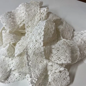Lace Ribbon 10 Yards 2.25 Inch Cotton Lace Trim White - Bild 1 von 6
