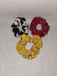 Neu handgefertigte Damen Mädchen Country Cowgirl Scrunchie Set Haarbrawatte Standard - Bild 1 von 1