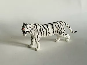 Statuina giocattolo vintage AAA tigre siberiana bianca 7" animale da collezione - Foto 1 di 5