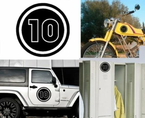 Number 10 Sticker Vinyl Cut, Adesivo Vinile Taglio Numero 10 v02 - Imagen 1 de 12