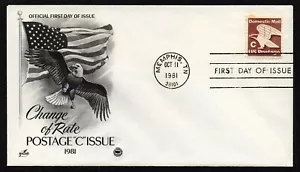 USA, SCOTT # 1946, ARTCRAFT PCS FDC COVER - C RATE CHANGE EAGLE, YEAR 1981 - Picture 1 of 1