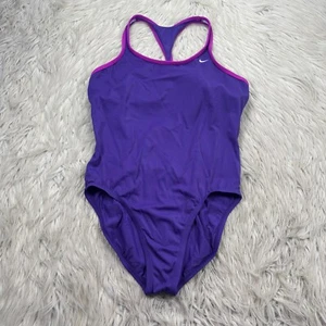 Nike Damen 12 lila pink hydrastrong Racerback Einteiler Badeanzug - Bild 1 von 4