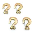 4 NEW 1/4" - Grade 70 Forged Alloy Clevis Safety Slip Hook Tow