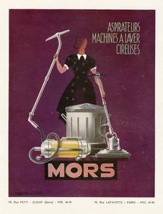 "MORS"  Annonce originale entoilée par Emmanuel POIRIER années 30   31x41cm  - Picture 1 of 1