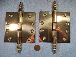4 x 4 Messing Steilscharniere NOS - Bild 1 von 3