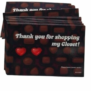 Poshmark Mercari Kidizen Gral Facebook IG Wiederverkäufer Dankeskarten 100 Stück - Bild 1 von 2