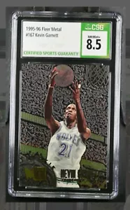 1995-96 Fleer Metal Kevin Garnett #167 grado CSG 8,5 quasi nuovo/mt+ - Celtics - Foto 1 di 2