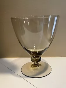 Orrefors Simon Gate Ambra Bicchieri da Vino Fumo o Frutta Cocktail 3-1/2” Vintage MCM - Foto 1 di 8