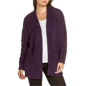 Barefoot Dreams CozyChic Lite Long Purple Sweater Cardigan Size S/M Minimalist - Bild 1 von 16