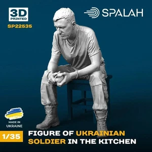 1:35 Figur ukrainischer Soldat in der Küche Scale Figure Spalah SP22535 - Bild 1 von 3