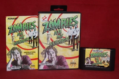 Zombies Ate My Neighbors (Sega Genesis, 1993) Game Cartridge, CIB Complete - Image 1 of 4