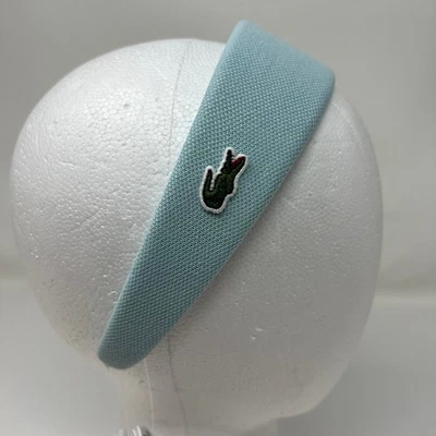 Lacoste Sky Blue Headband with Crocodile Logo Women Size One VTG NWT - Image 1 of 4