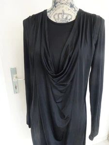 Vero Moda Damenkleid elegant Kleid Schwarz Gr 36 S Wasserfallausschnitt - Bild 1 von 13