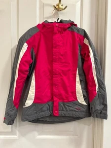 Girls Medium REI Winter Coat Pink and Gray Fleece - Picture 1 of 10