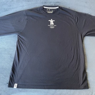 Vancouver 2010 Winter Olympics Canada Men’s Long Sleeve Blue Logo Shirt XL - Image 1 of 4