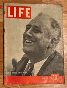 1938 6/27 revista Life presidente FDR Franklin Roosevelt BUENO - Imagen 1 de 1