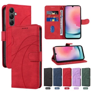 Funda de cuero para Samsung Galaxy A14 A13 A12 A10 billetera tarjeta de identificación con soporte para teléfono - Imagen 1 de 61