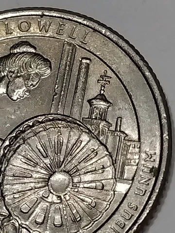2019 P Quarter Lowell Error Reverse Large Die Chip Inside tower Cover