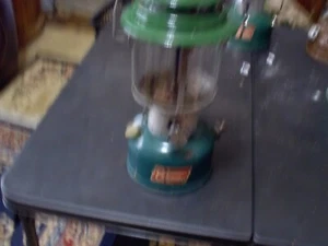 Coleman 2 Mantle Lantern Green Sunshine of the Night Model 220F 228F 6/65 (D102) - Picture 1 of 5