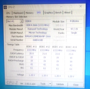 RAMAXEL RMUA5120ME86H9F-2666 - 4GB 2666 UDIMM 1Rx16 Lenovo 01AG830 Memory - Picture 1 of 4