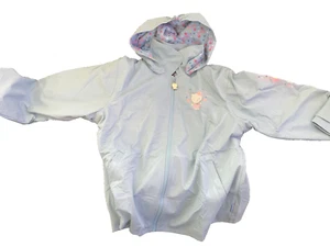 Sanrio Hello Kitty Light Blue Raincoat Removable Hood NEVER WORN SIZE X-LARGE - Picture 1 of 7