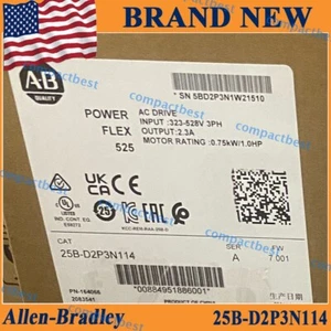 Allen-Bradley 25B-D2P3N114 PowerFlex 525 0.75kW 1Hp AC Drive 25BD2P3N114 - Picture 1 of 4