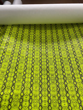 Lime snake python fake leather faux vinyl upholstery handbag fabric BY THE YARD 