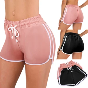 4 Sizes Women Yoga Shorts Running Gym Pants Sports Workout Beach Short - Picture 1 of 27