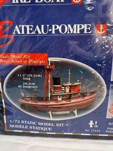 Modellino barca dei pompieri Lindberg scala 1/72 Bateau-Pompe # 77226 - Foto 1 di 10