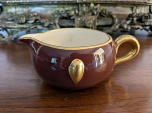 L'Objet Portugal Brown Porcelain creamer with 24K Gold Trim, Hand Made, New $175 - Picture 1 of 3